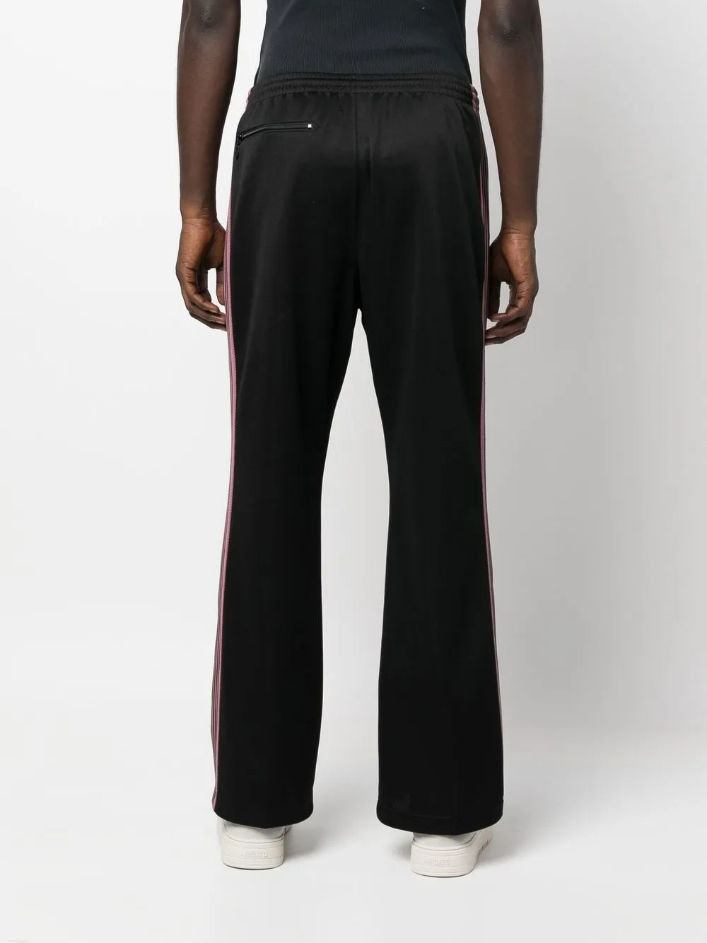 Needles Wide Leg Track Pants in Black for Men