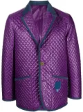 Fumito Ganryu quilted single-breasted blazer - Purple