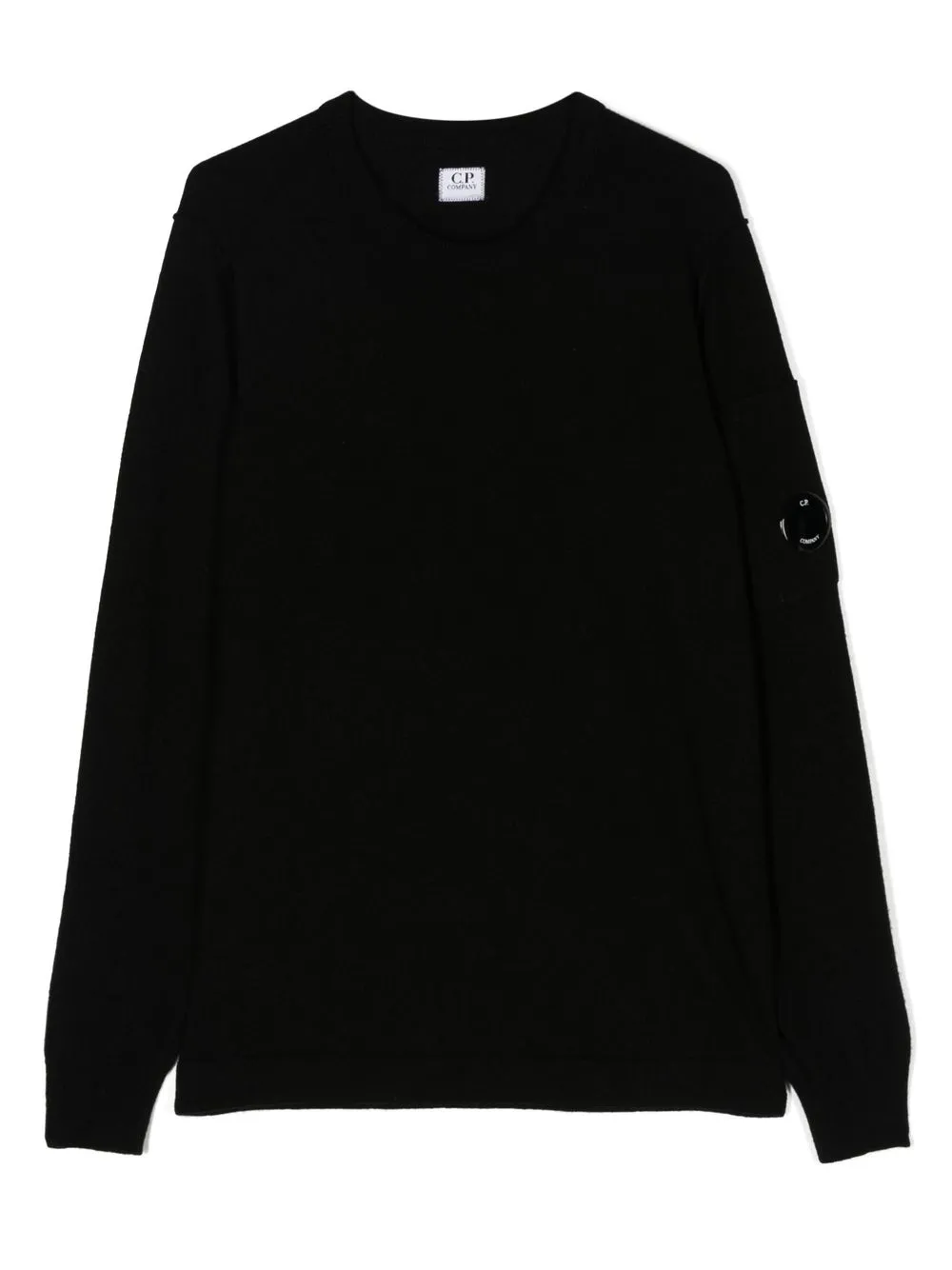 

C.P. Company Kids suéter de tejido fino con detalle de lente - Negro
