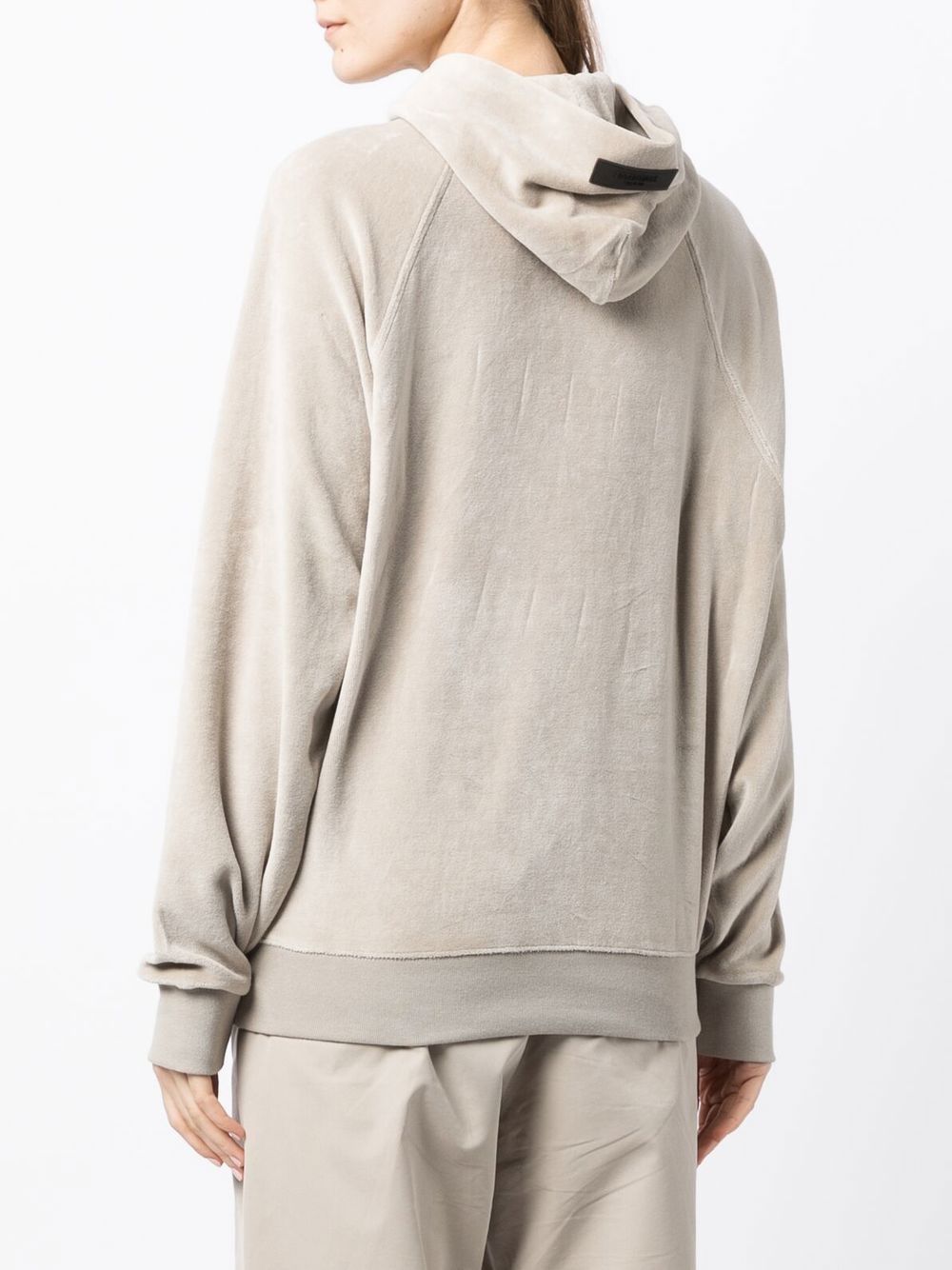 ESSENTIALS VELOUR RELAXED-FIT HOODIE 