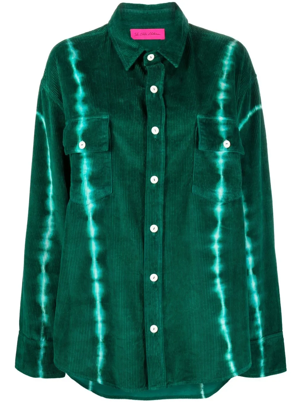 

The Elder Statesman tie-dye corduroy shirt - Green