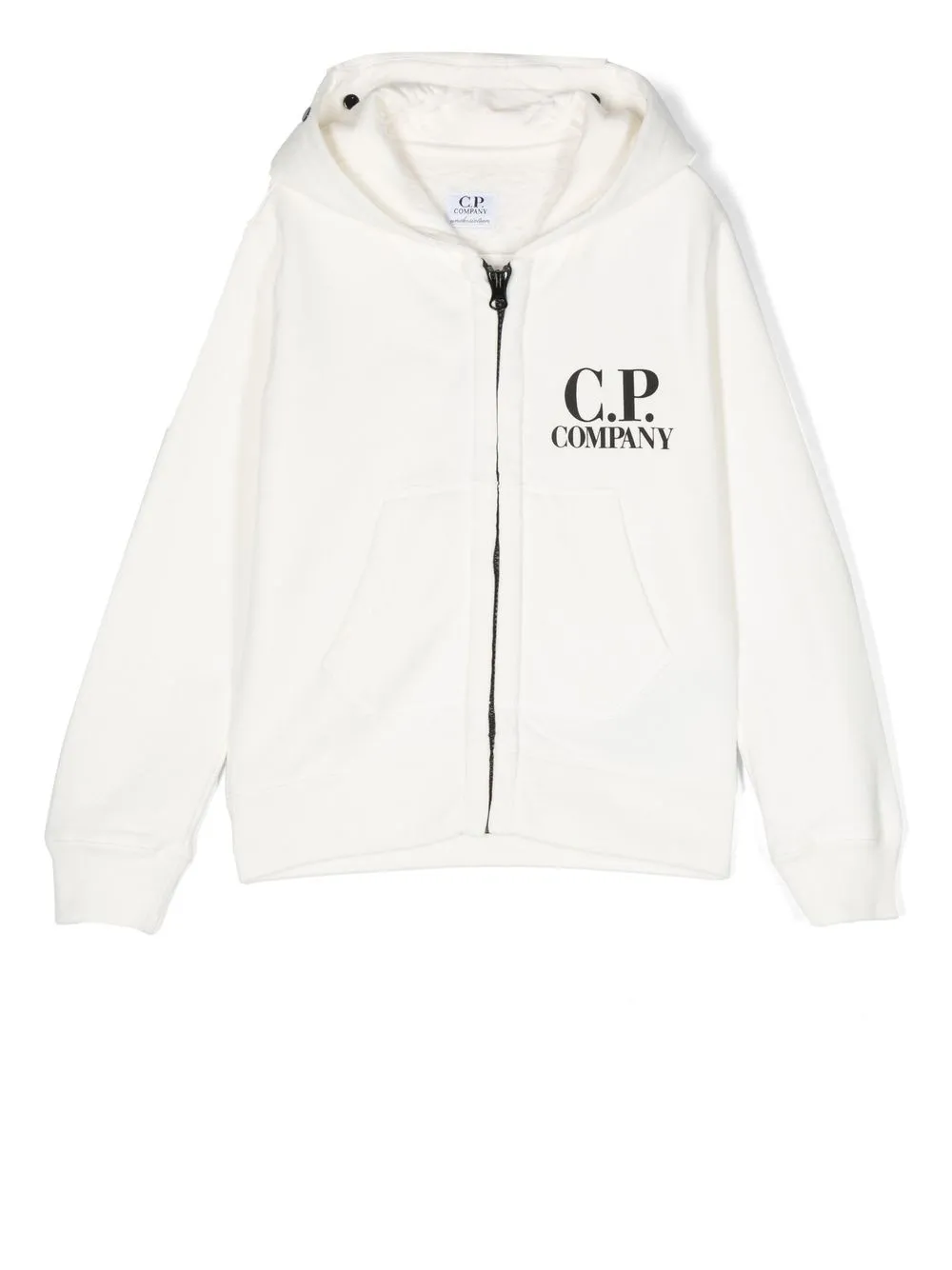 

C.P. Company Kids Goggles-detail pullover hoodie - White