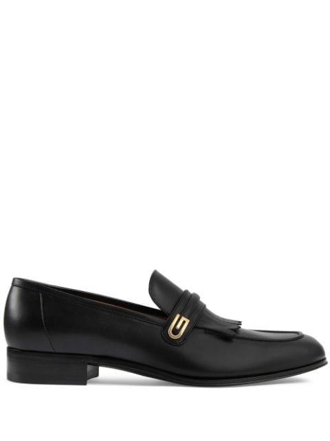 Gucci mirrored G fringed loafers