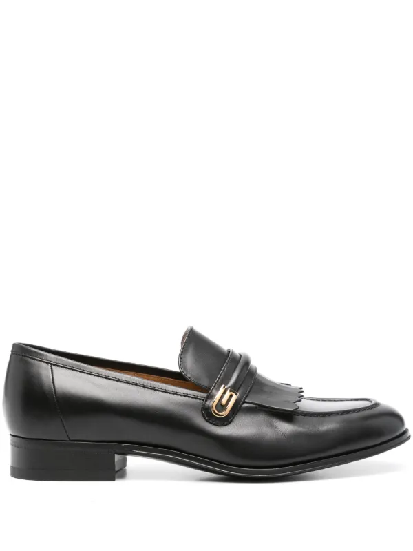 Gucci fringe detail leather loafers men Leather Leather Leather 6 Black