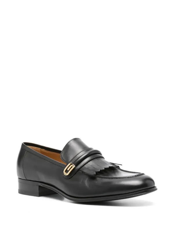 Gucci Men s Fringe Detail Leather Loafers