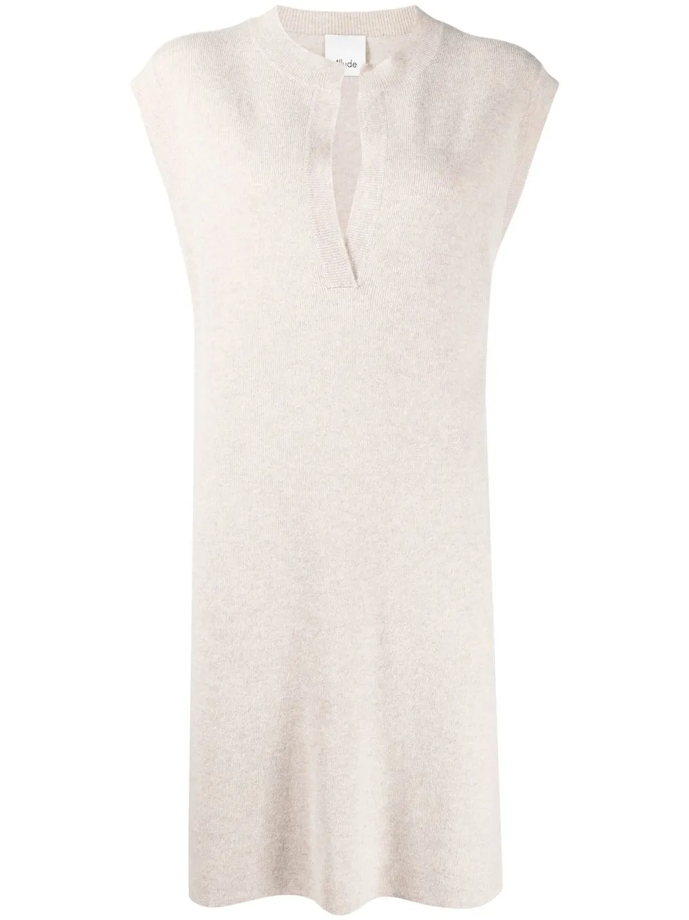 

Allude V-neck fine-knit tunic - Marrón