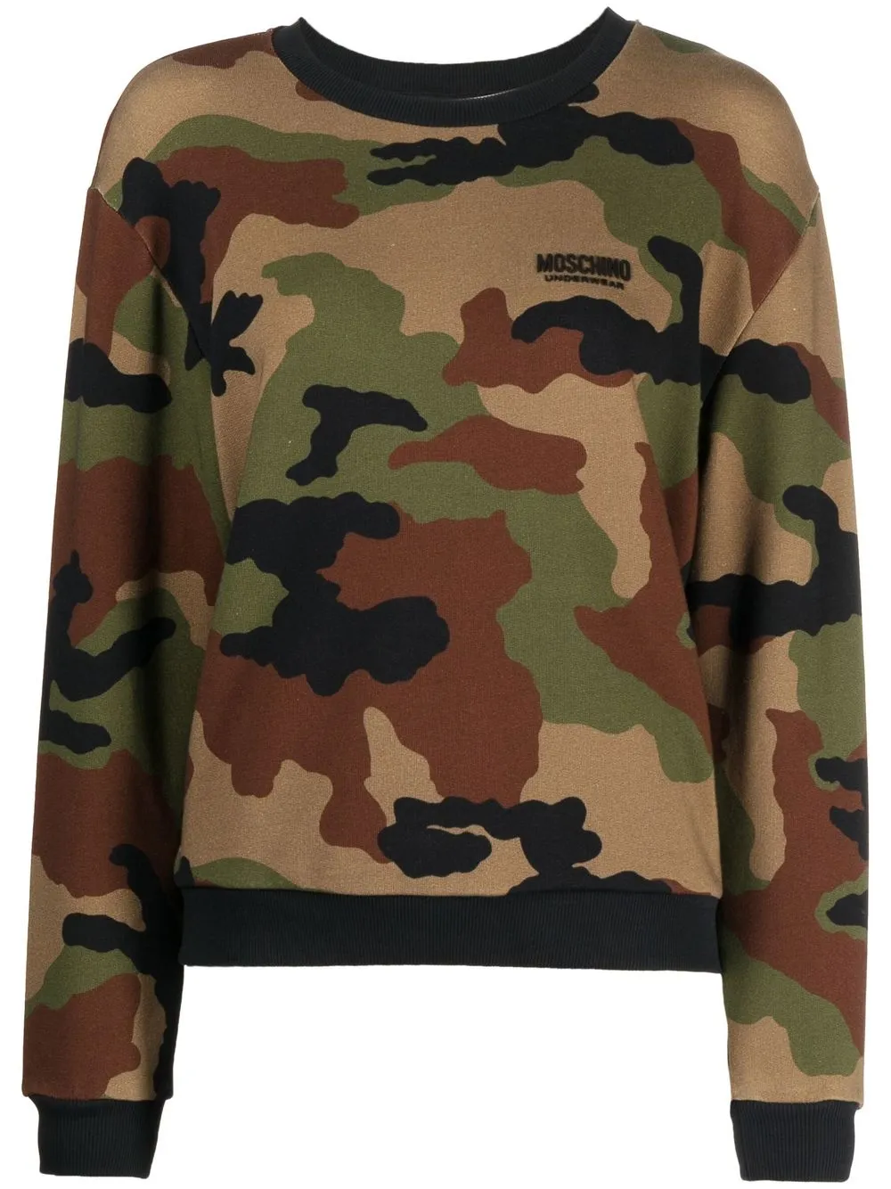 

Moschino camouflage-print crew neck sweatshirt - Green