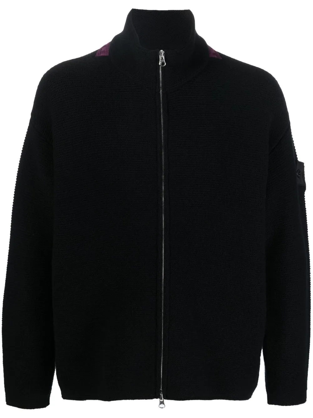 

Stone Island Shadow Project Compass-motif zip-up sweater - Black