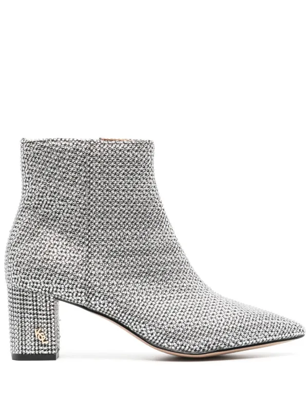 Kurt Geiger London Crystal-embellished Ankle Boots - Silver