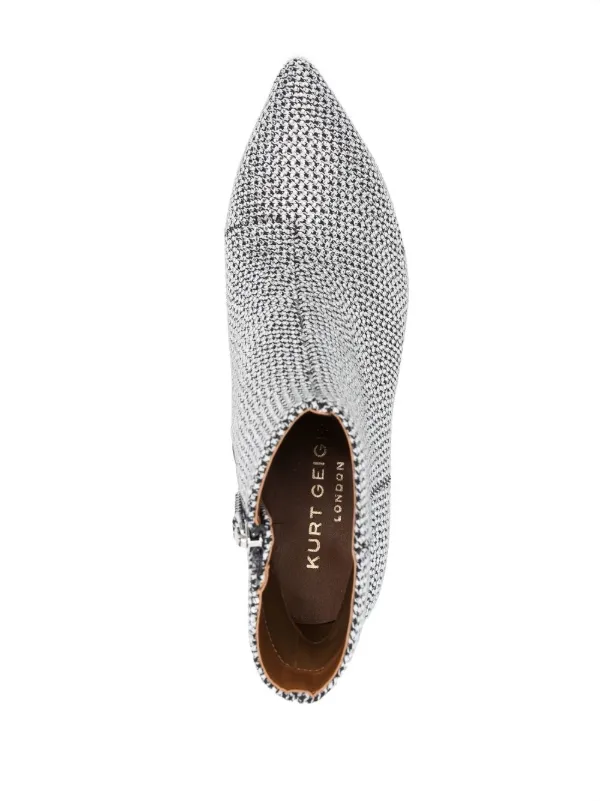 Kurt Geiger London Crystal-embellished Ankle Boots - Silver