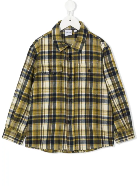 Aspesi Kids checked long-sleeve shirt