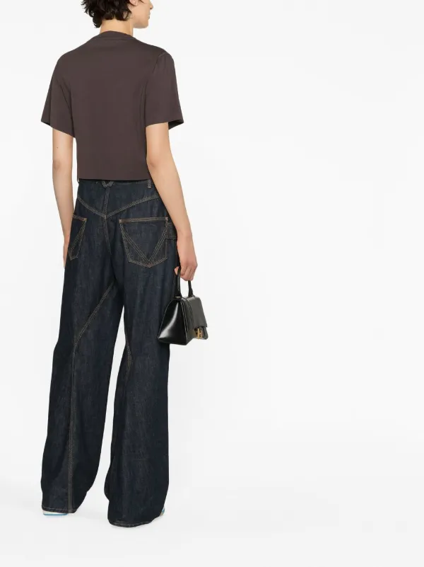 Off-White オフホワイト クロップド Tシャツ | ブラック | FARFETCH JP