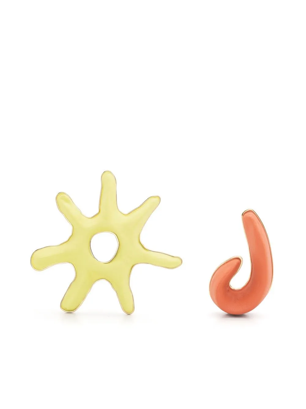 

Jacquemus Le Soleil Asymmetric Sun earrings - Yellow