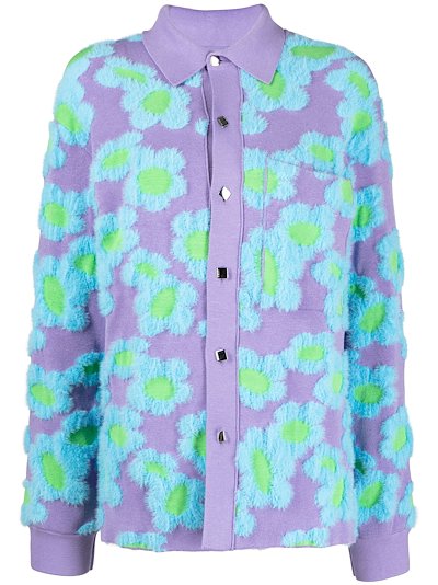 Jacquemus - floral-patterned collared cardigan