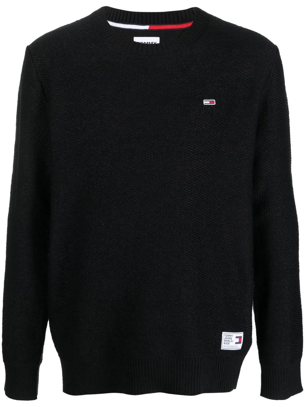 

Tommy Jeans suéter con logo bordado - Negro