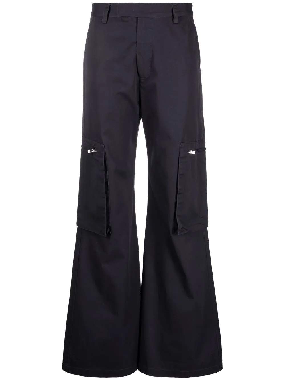 

AMIRI pantalones acampanados con tiro medio - Azul