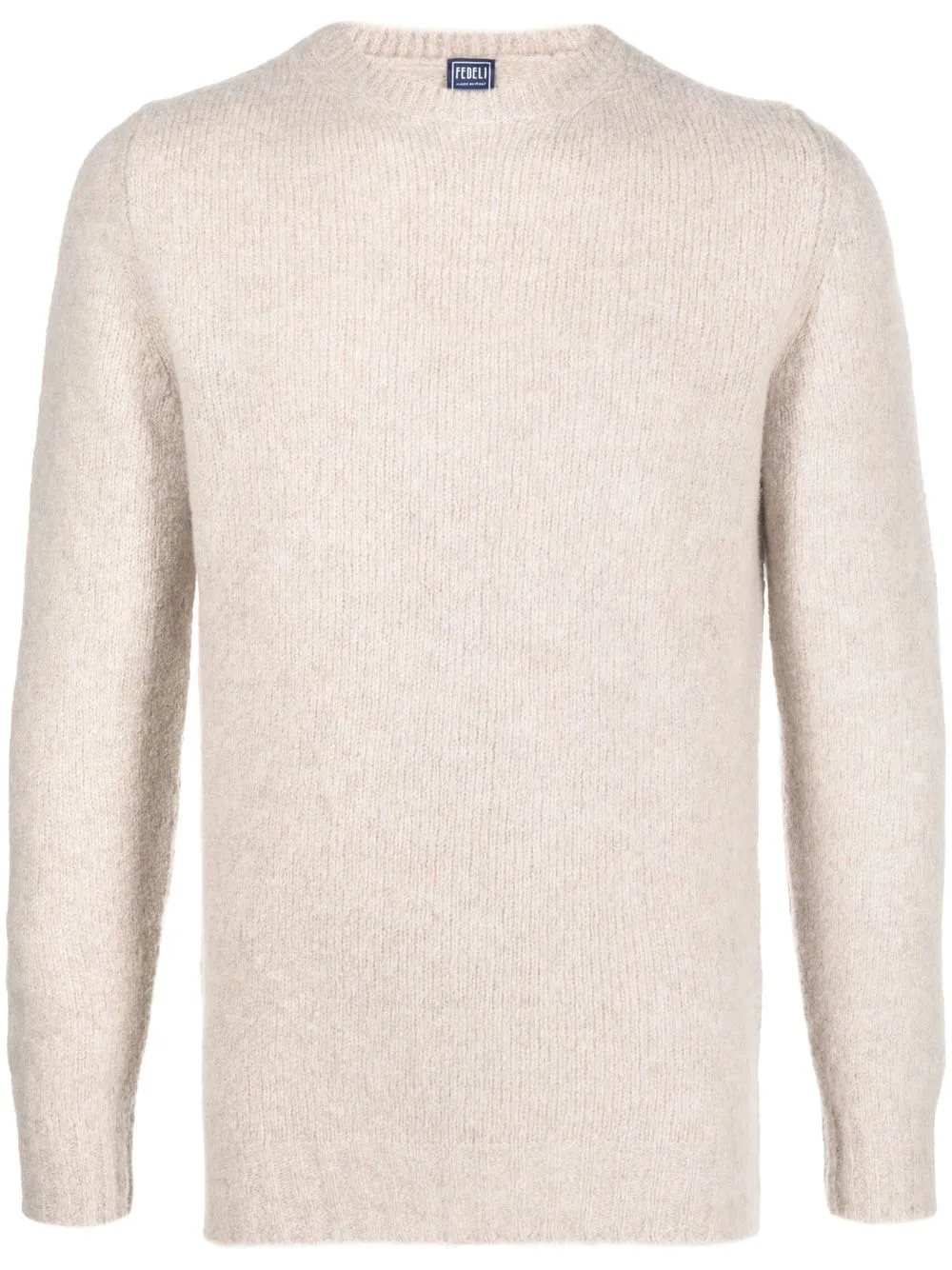 

Fedeli fine-knit crew-neck jumper - Neutrals