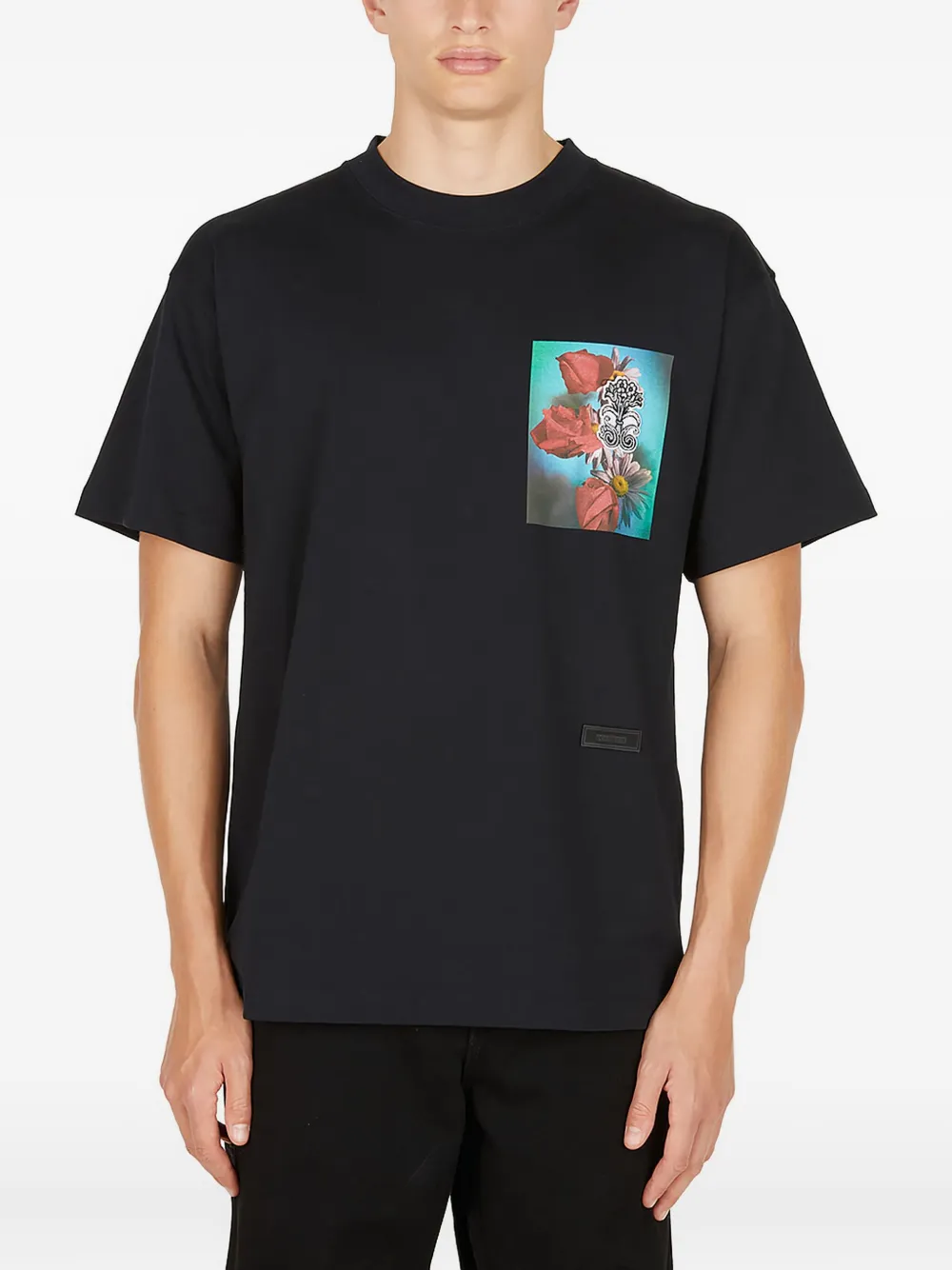 Soulland floral-print T-shirt - ブラック Soulland floral-print T-shirt - ブラック