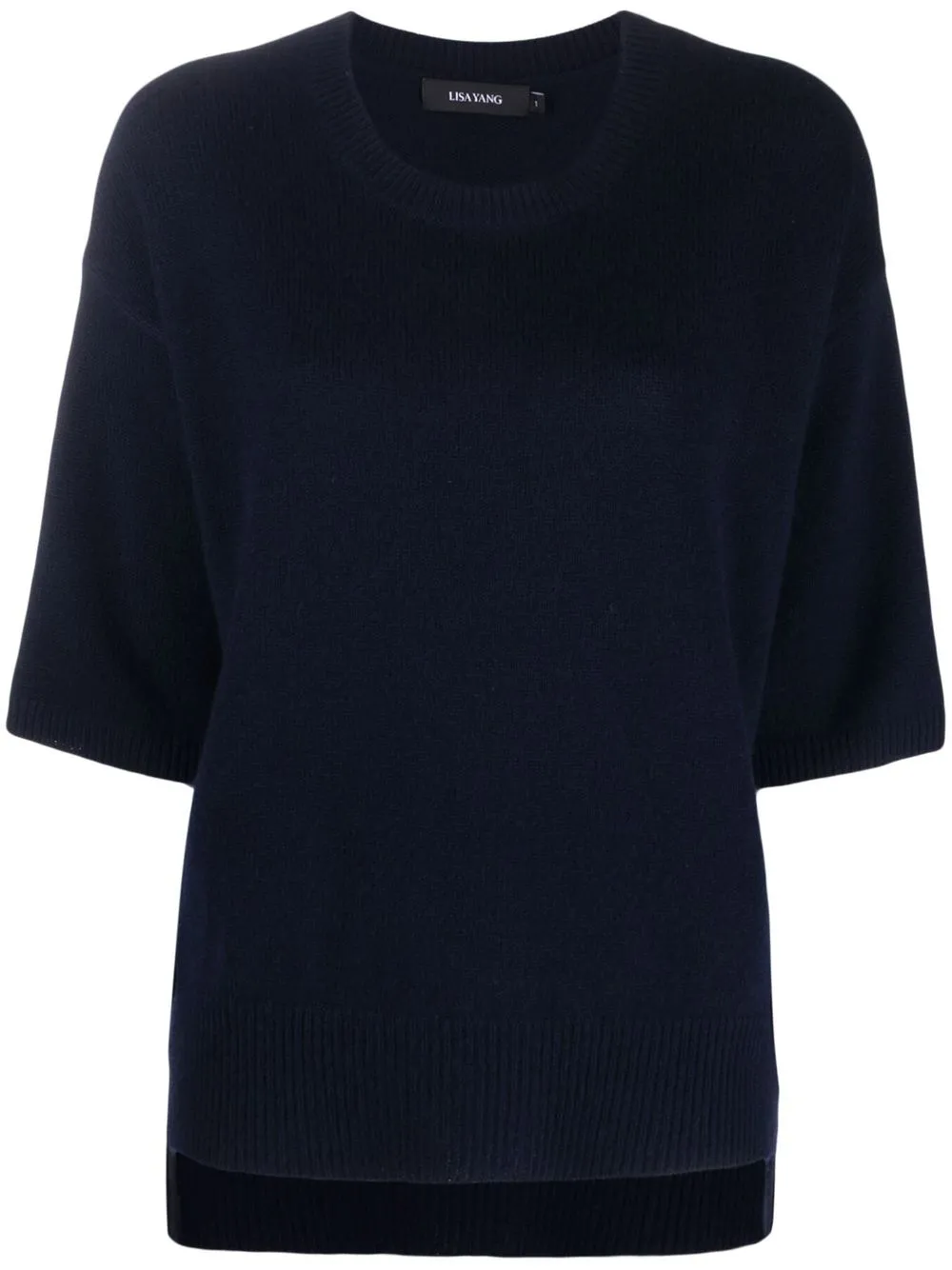 Lisa Yang Short Sleeve Cashmere Jumper In Blue