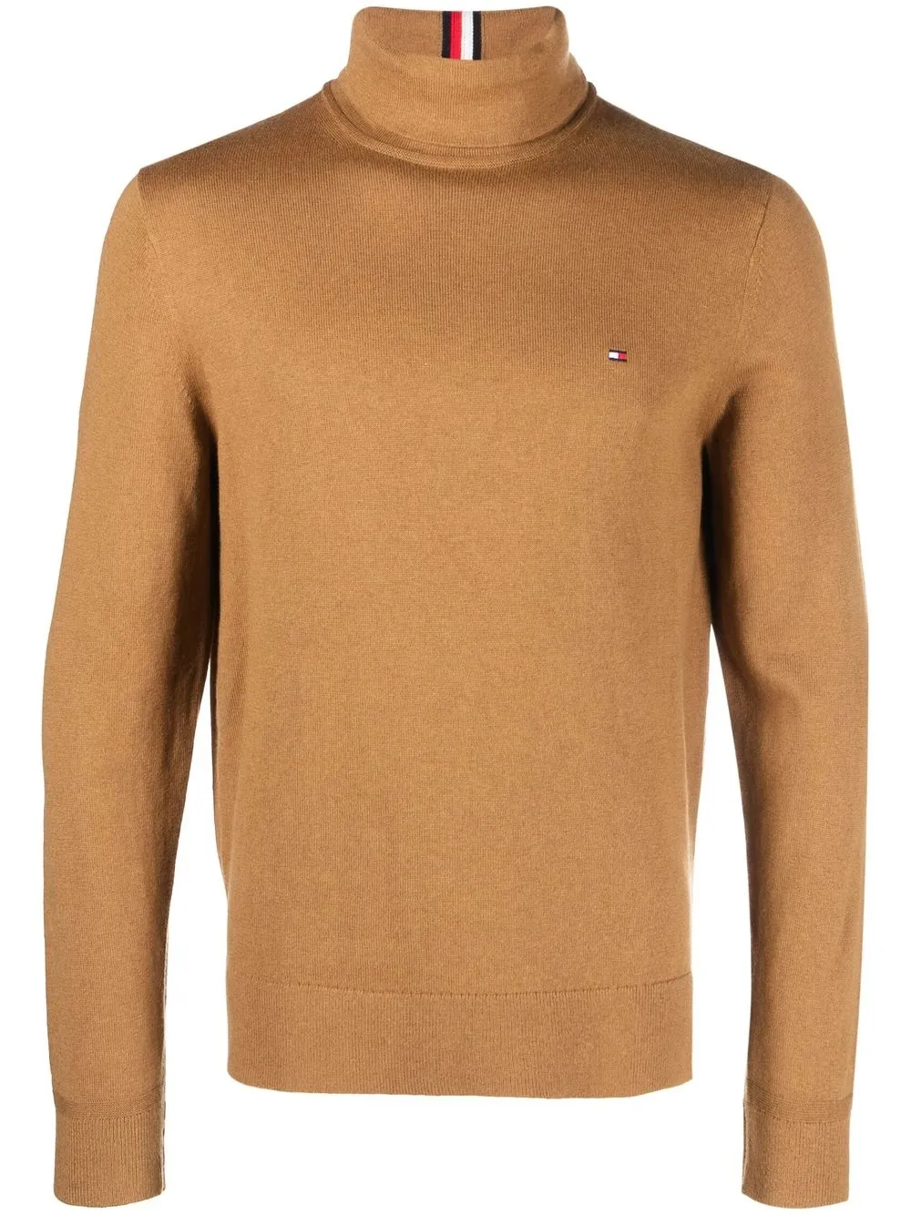 

Tommy Hilfiger embroidered-logo knit jumper - Brown