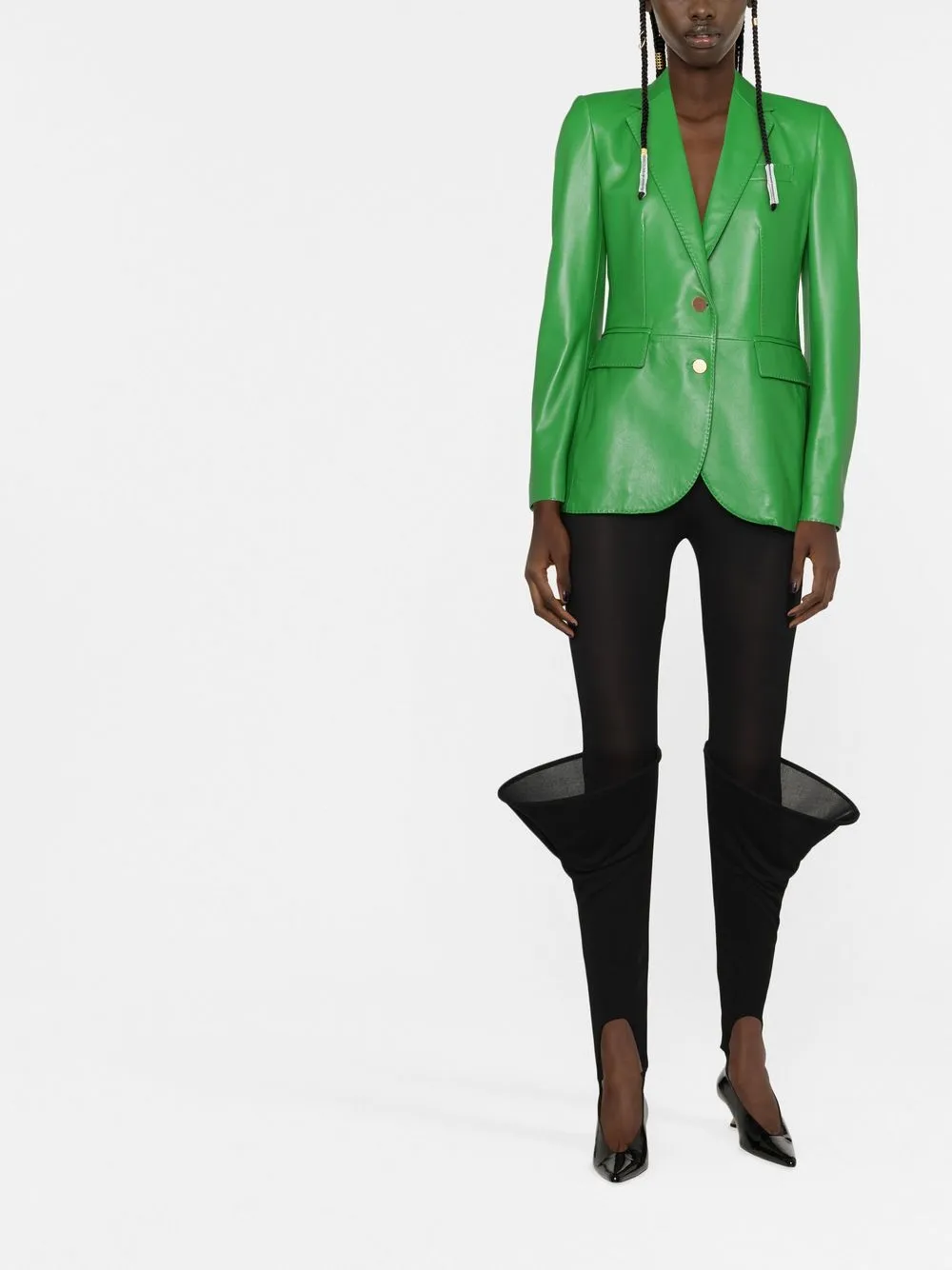 Loewe 3d-detail Stirrup Leggings In Black