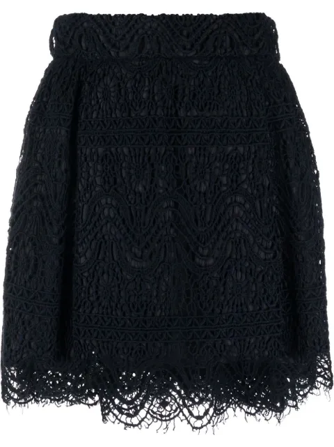 Valentino Garavani Pre-Owned 2000 lace-detailed A-line skirt