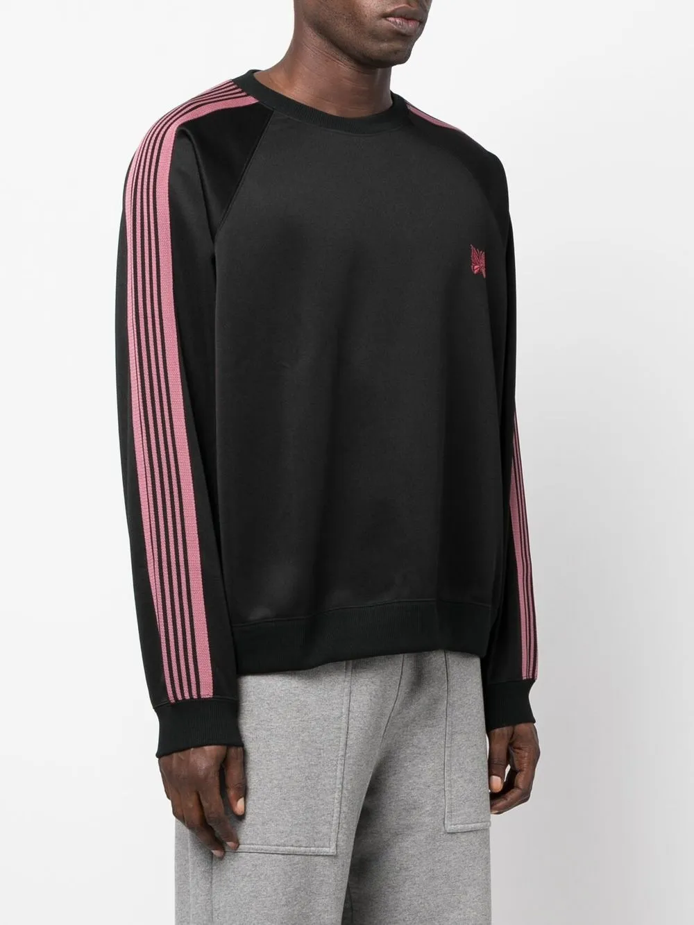 Needles stripe-detail Crewneck Sweatshirt - Farfetch