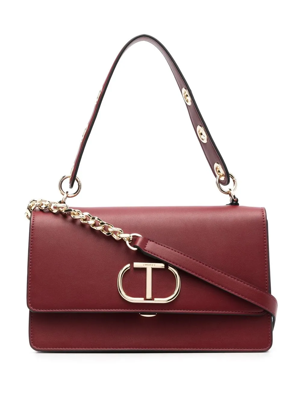 

TWINSET logo-plaque shoulder bag - Red