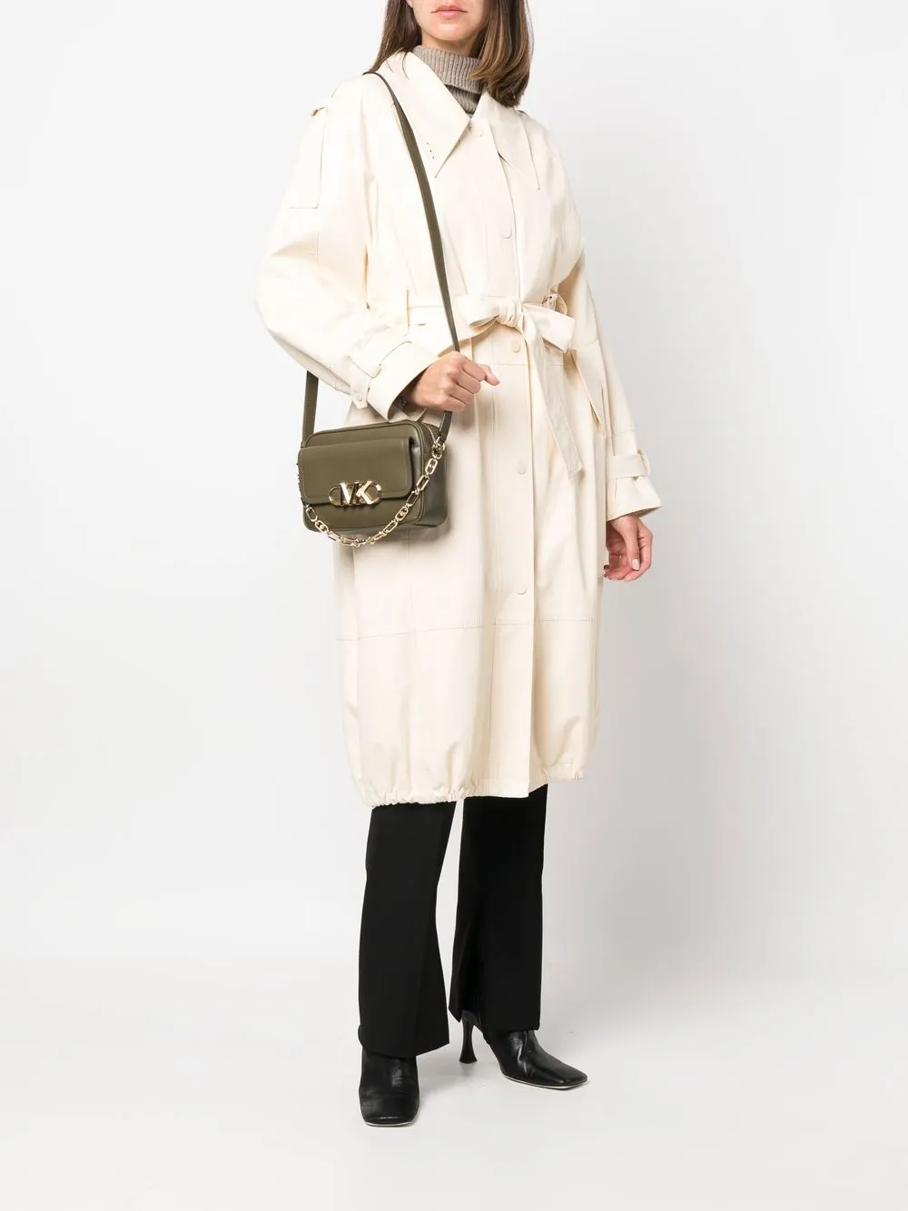 Michael Kors Crossbodytas met logoplakkaat - Groen