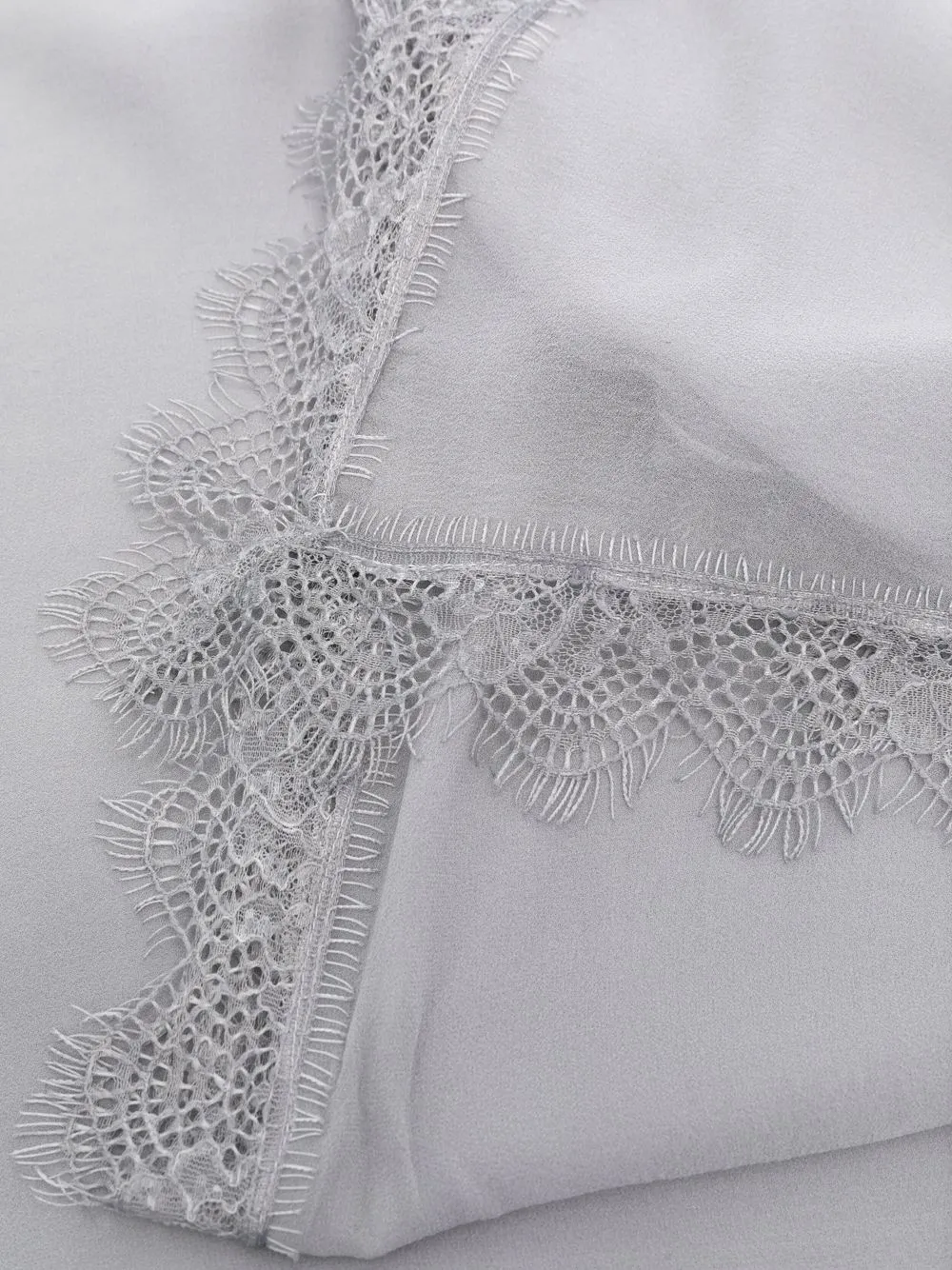 Alberta Ferretti Sjaal met kant - Grijs