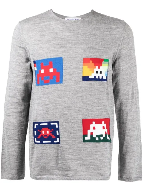 Pull en maille fine à imprimé graphique - Comme Des Garçons Shirt - Modalova