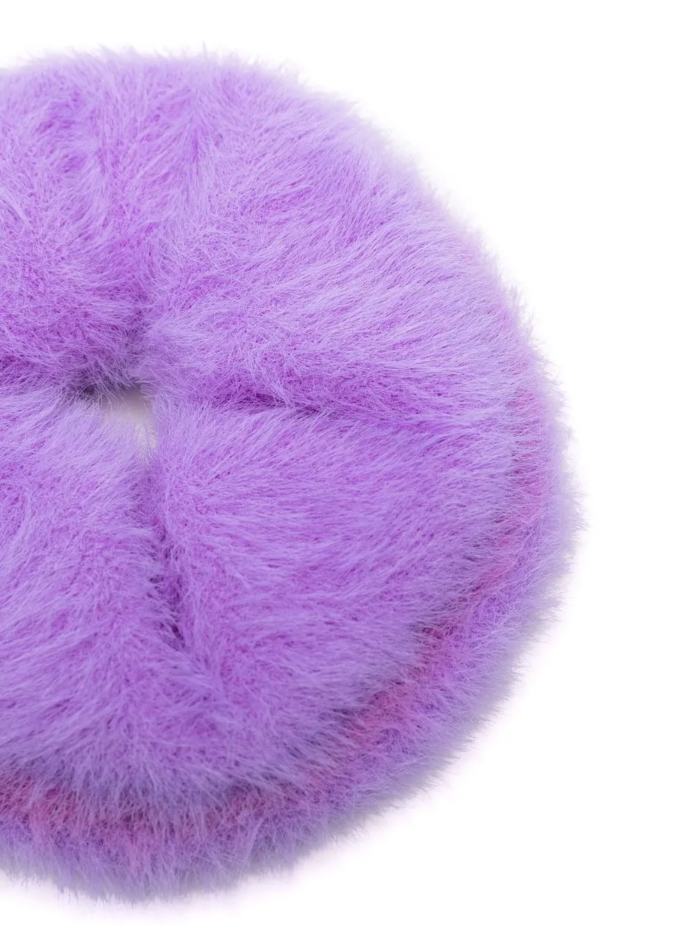 Shop Jacquemus Le Chouchou Plush Hair Scrunchie In Purple