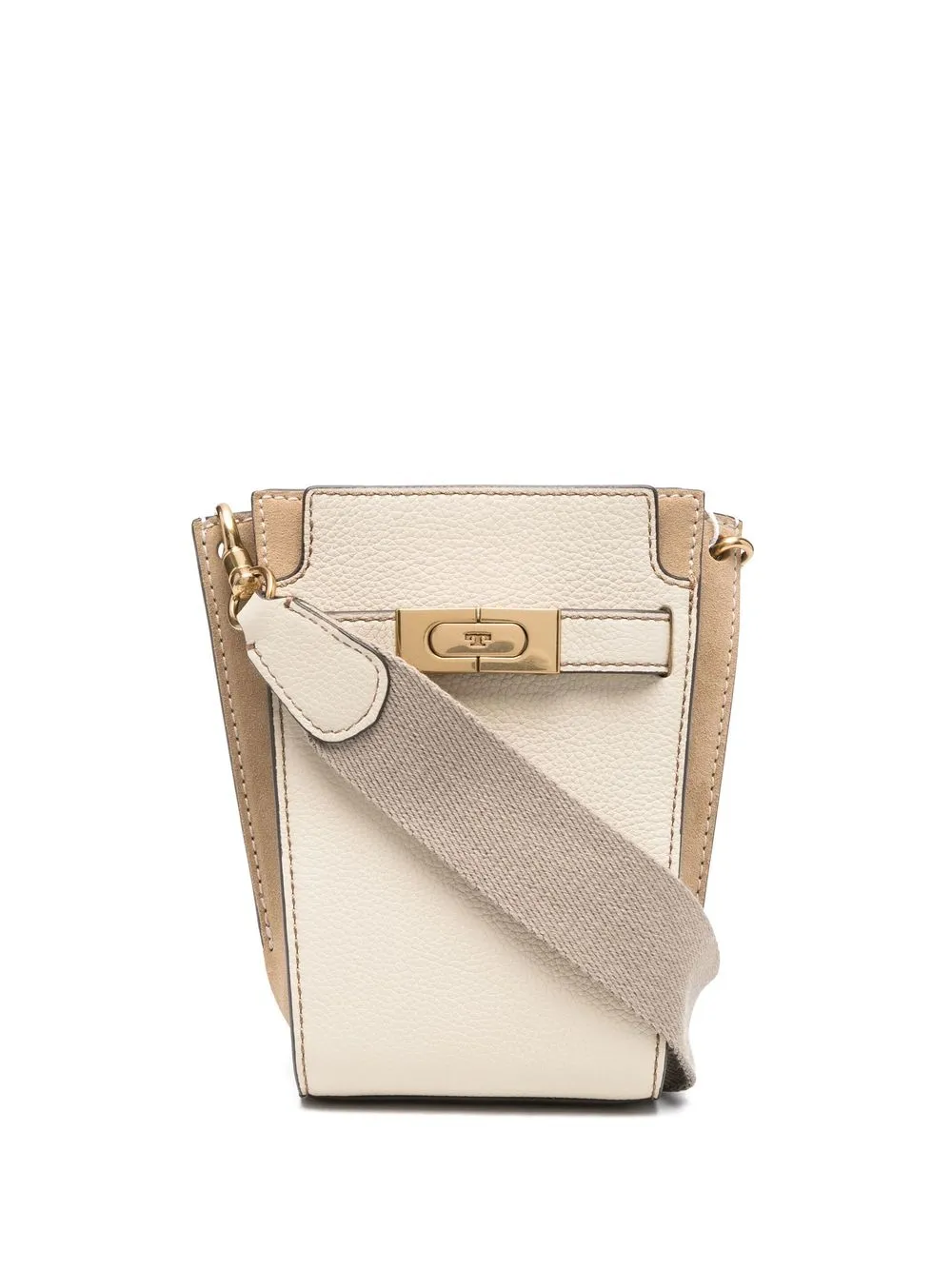 

Tory Burch Lee Radziwill pebbled-leather bucket bag - Neutrals