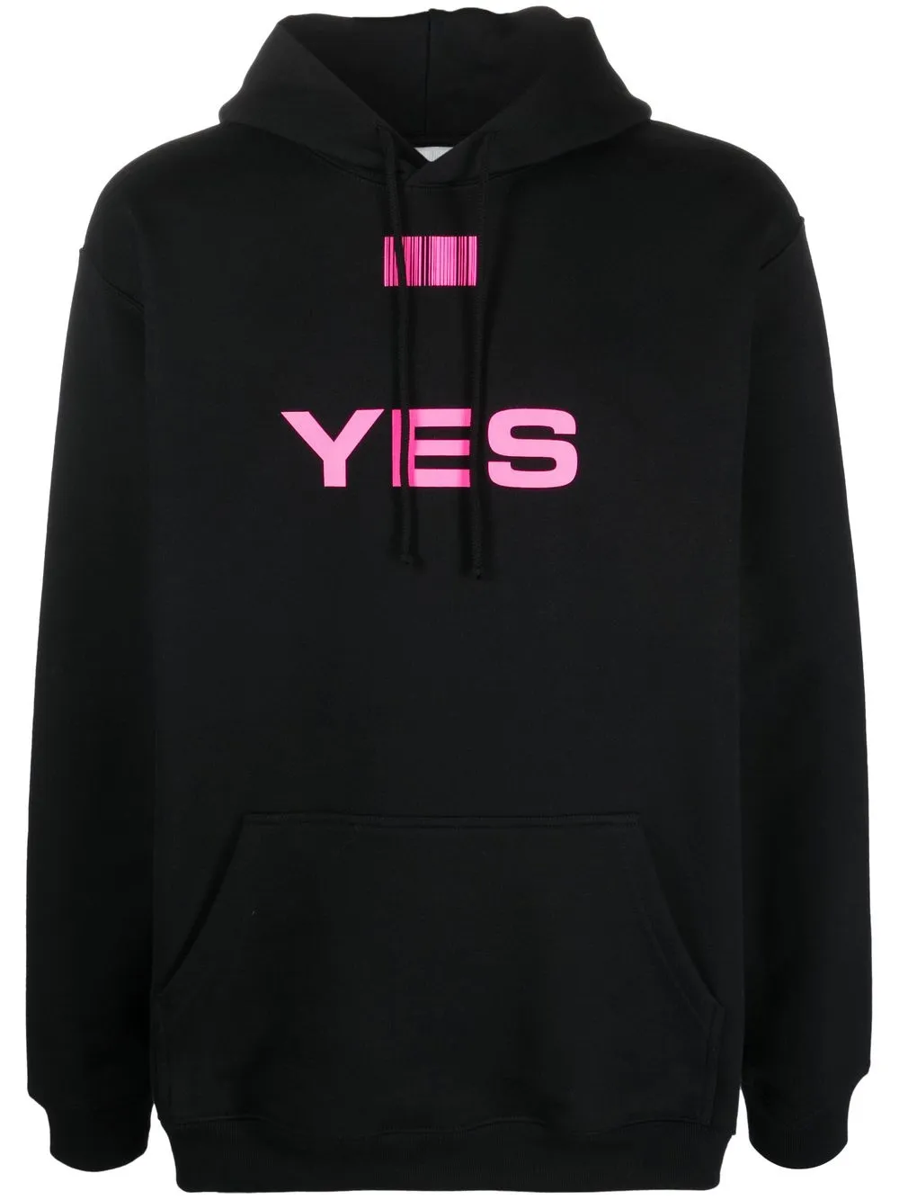 

VTMNTS slogan drawstring hoodie - Black