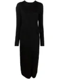TOTEME side-tie wool midi dress - Black