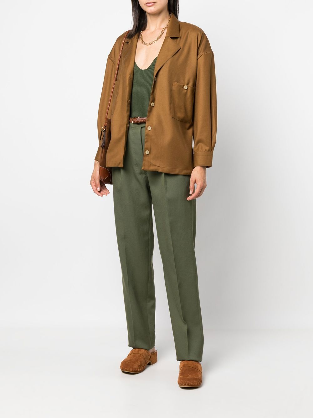 Shop Giuliva Heritage Meryl Long-sleeve Shirt In 褐色