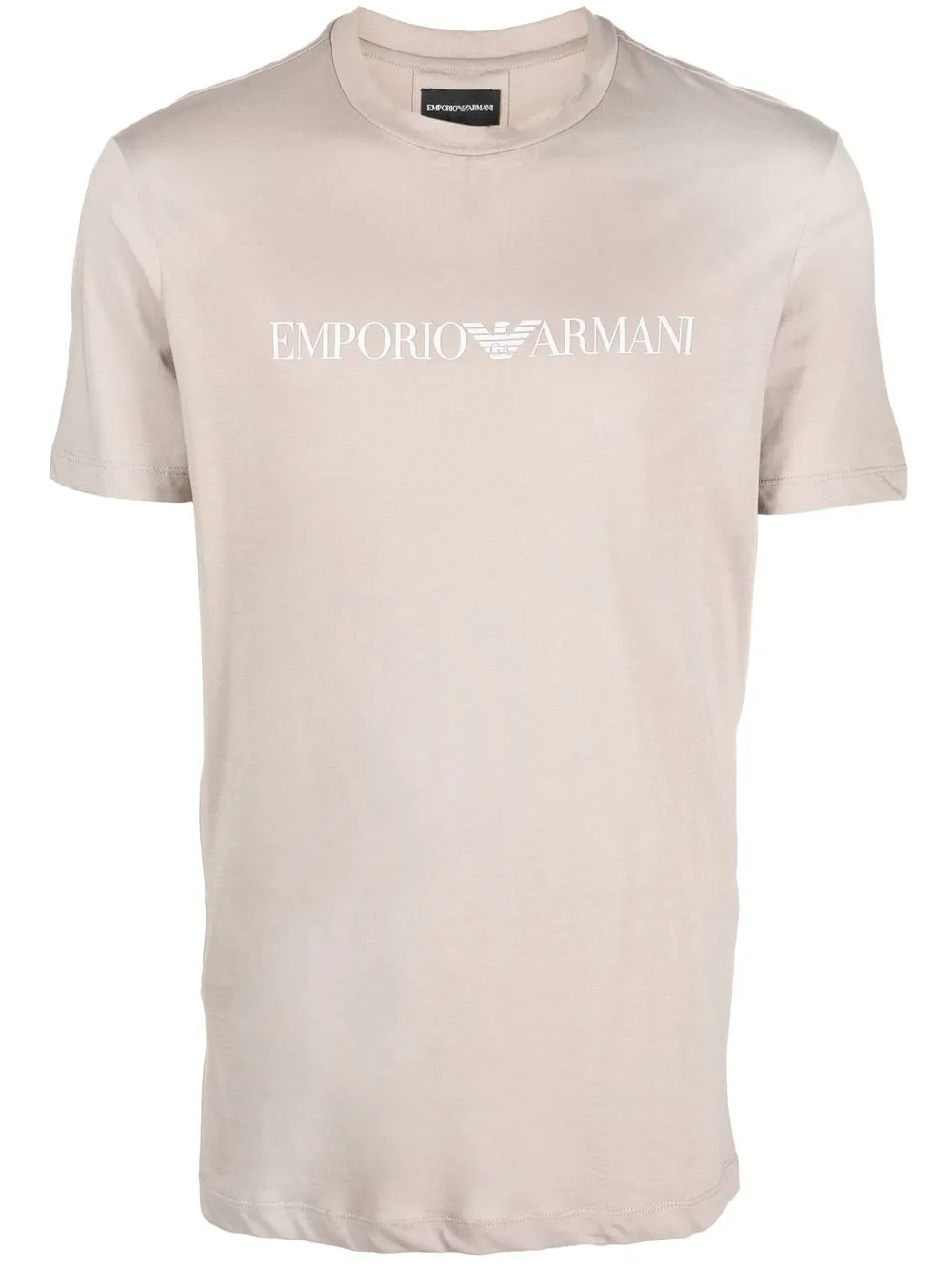 

Emporio Armani playera con cuello redondo y logo - Neutro