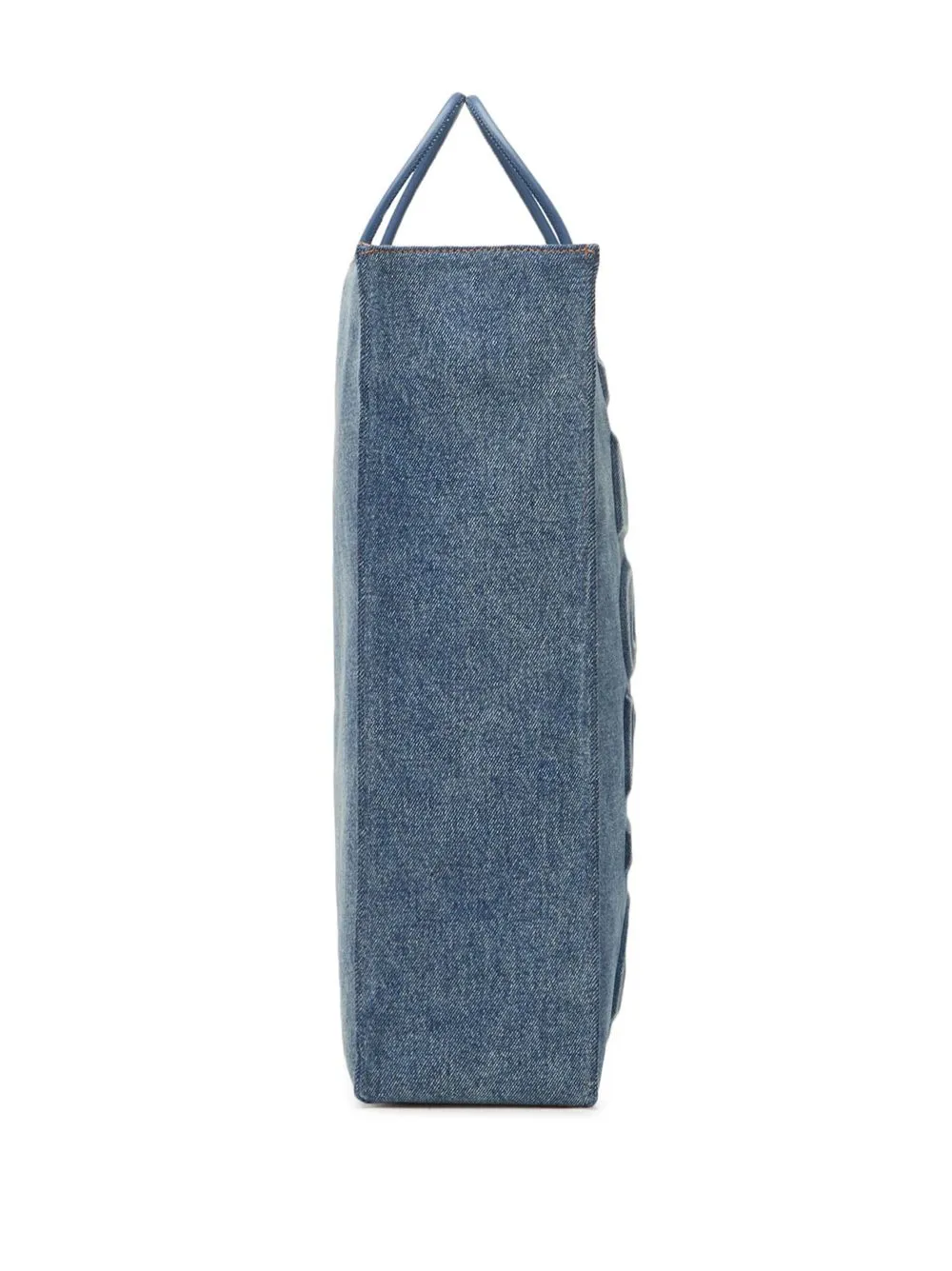 Diesel Logoembossed Denim Tote Bag In Blue ModeSens