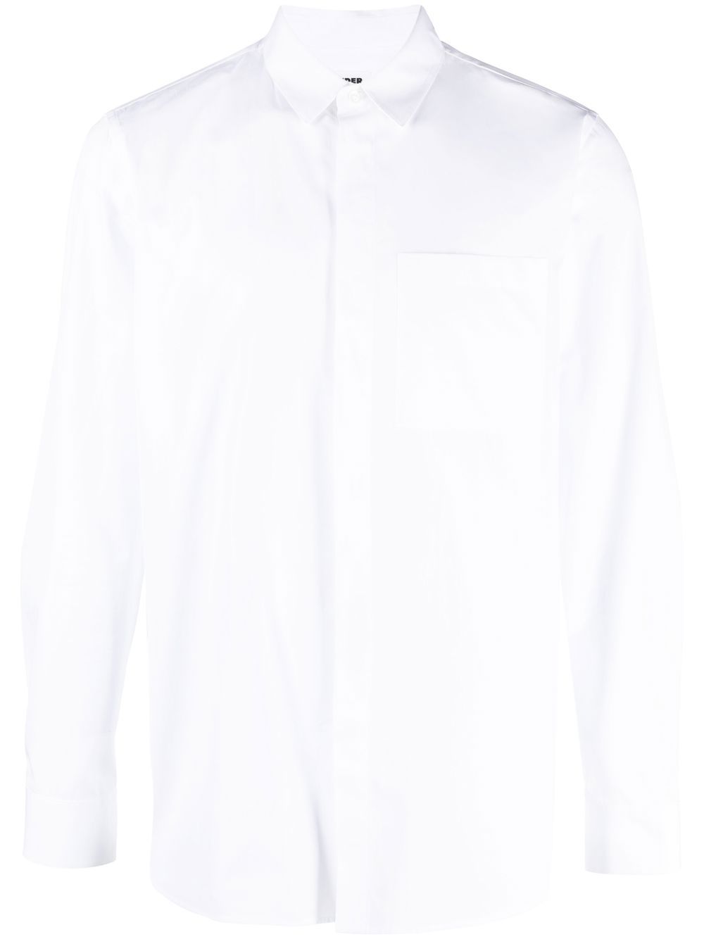 Shop Jil Sander Concealed-front Fastening Poplin Shirt In White