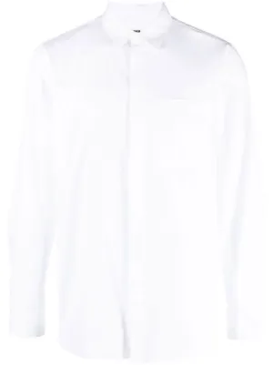 Jil Sander スタンドカラー コットンシャツ | ホワイト | FARFETCH JP