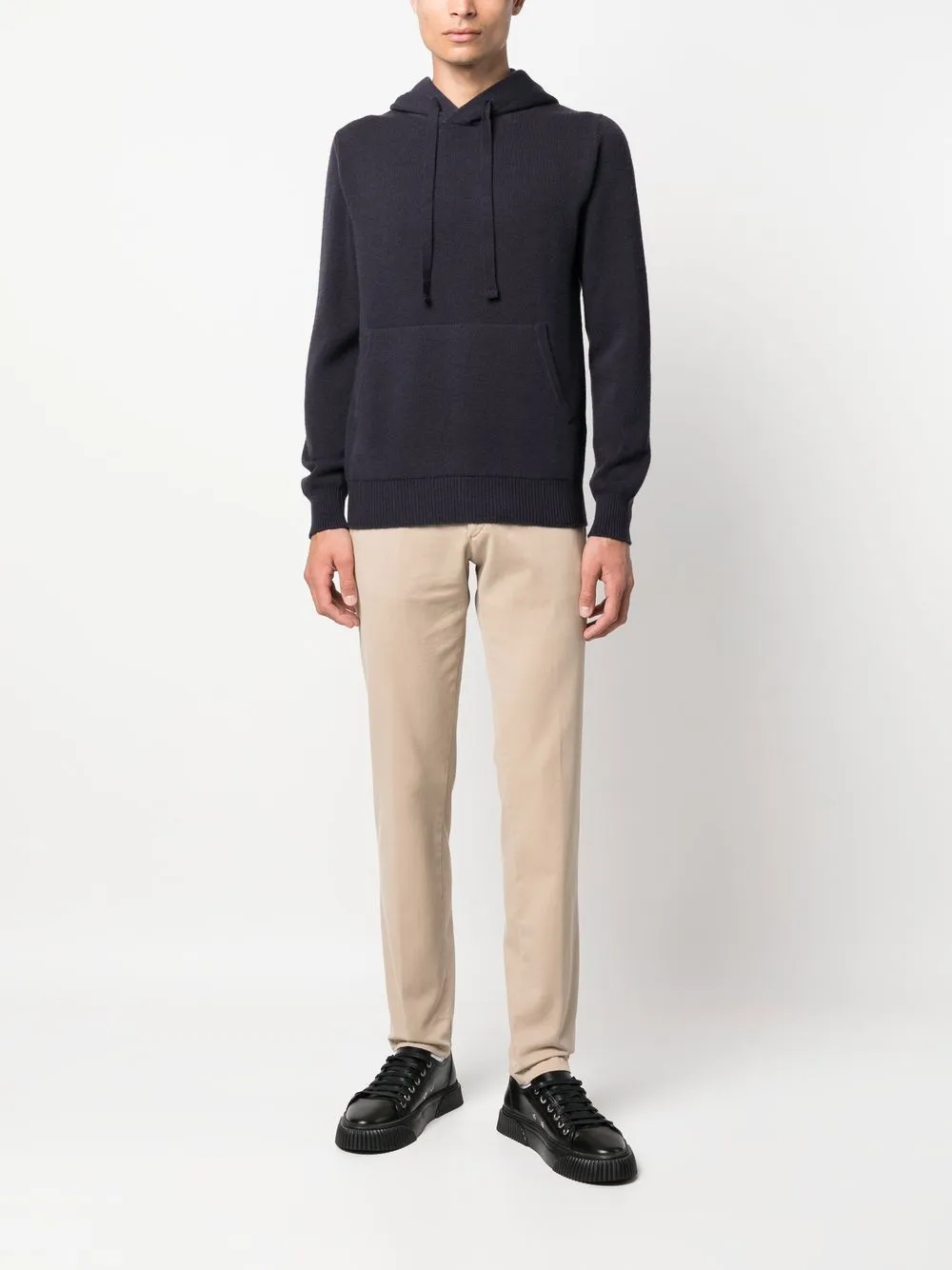 Altea Gebreide hoodie - Blauw