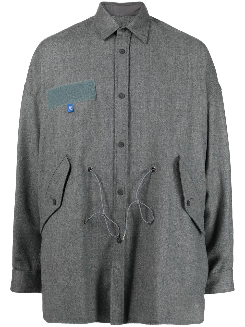 

Fumito Ganryu camisa con cordón - Gris