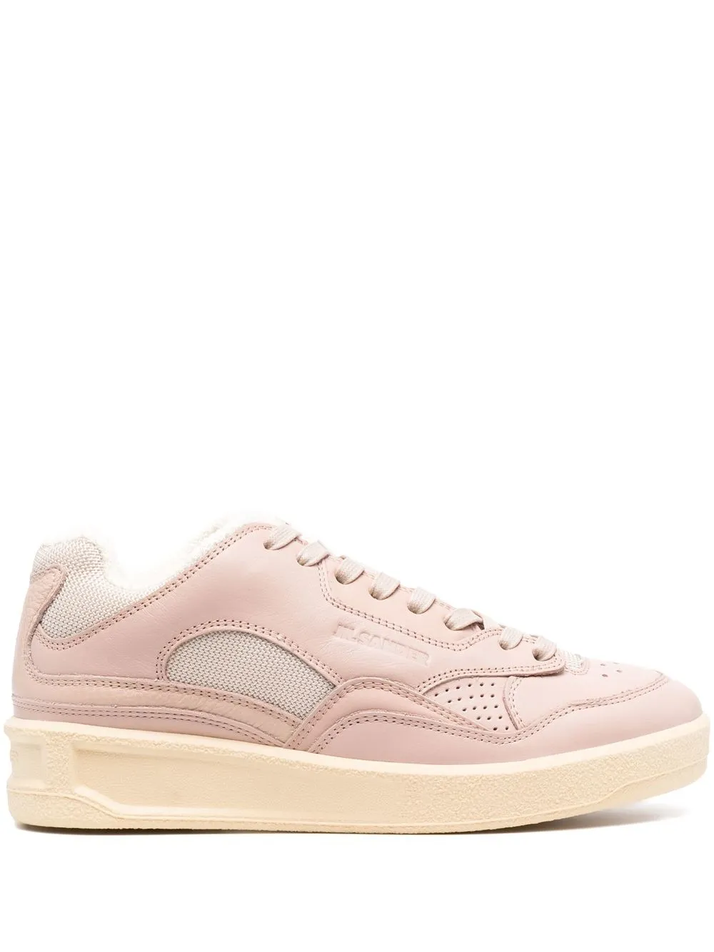 

Jil Sander tenis bajos con agujetas - Rosado