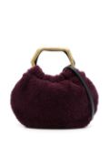 STAUD lamb fur clutch-bag - Purple