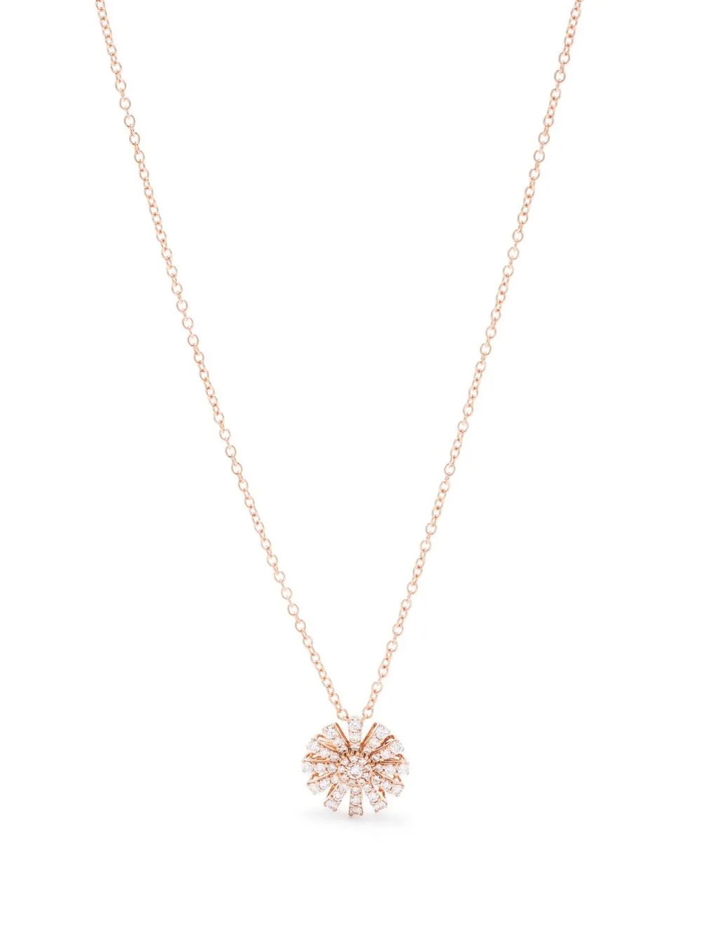 

Damiani 18kt rose gold Margherita diamond necklace - Pink