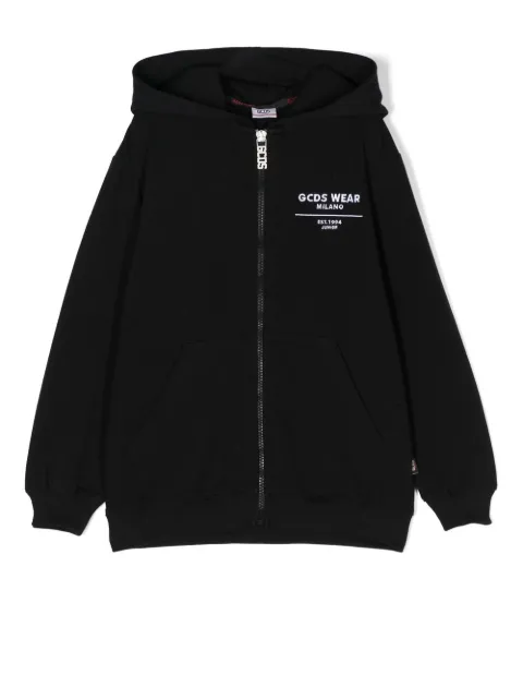 Gcds Kids embroidered-logo graphic-print hoodie