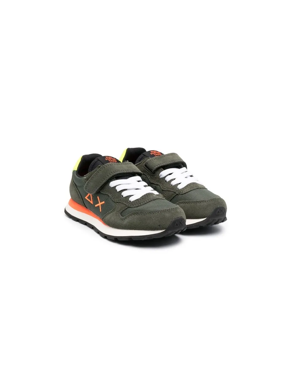 

Sun 68 logo-embroidered suede sneakers - Green