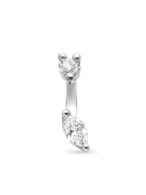 Delfina Delettrez 18kt white gold Micro diamond stud earring