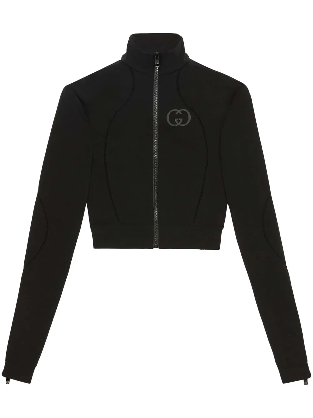 

Gucci chamarra corta con motivo interlocking G - Negro