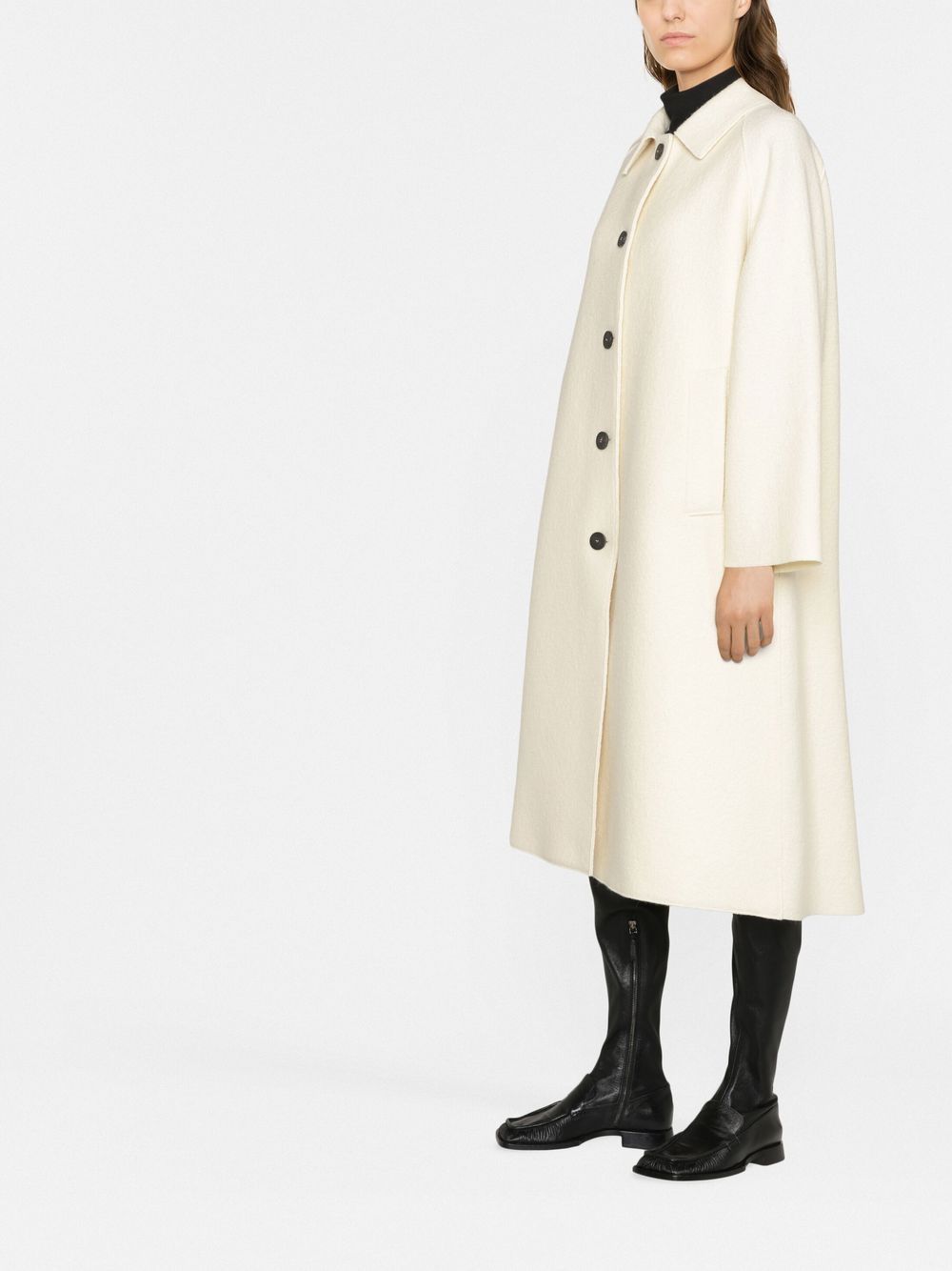 Harris Wharf London Balmacaan boiled-wool Coat - Farfetch